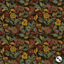Windham Fabrics Gleaned Mod Garden Brun