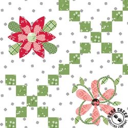 Riley Blake Designs Front Porch Flower Chain Cheater Print White