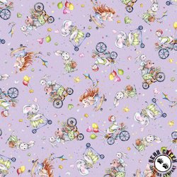P&B Textiles Whiskerville Bike Toss Light Purple P&B Textiles Whiskerville Bike Toss Light Purple
