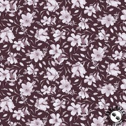P&B Textiles Meadow At Dusk Flower Toss Dark Burgundy P&B Textiles Meadow At Dusk Flower Toss Dark Burgundy