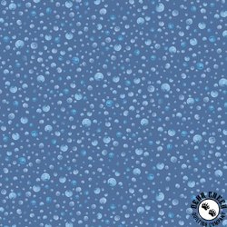 P&B Textiles Happy Ocean Life Tonal Bubbles Dark Blue