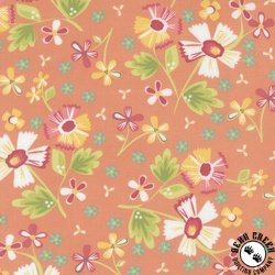 Moda In The Garden Flowers Coral Moda In The Garden Flowers Coral