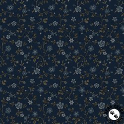 Maywood Studio Dark and Stormy Floral Vine Navy