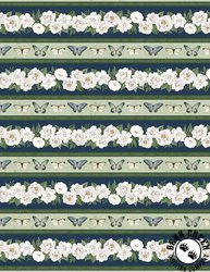 Wilmington Prints Garden Grace Border Stripe Multi