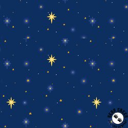 Blank Quilting Away in a Manger Stars Blue Blank Quilting Away in a Manger Stars Blue