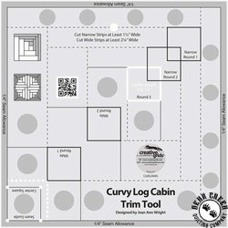 Creative Grids Curvy Log Cabin Trim Tool 8 Inch Finished Blocks