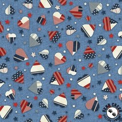 P&B Textiles Love and Glory Burlap Heart Toss Blue P&B Textiles Love and Glory Burlap Heart Toss Blue