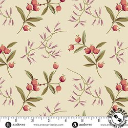 Andover Fabrics Dahlia Coralberry Dawn