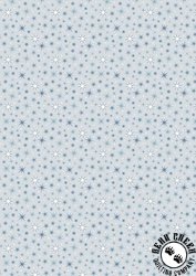 Lewis and Irene Fabrics A Winter's Moon Twinkling Stars Light Silver with Pearl