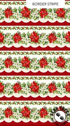 Northcott Holiday Joy Border Stripe Cream/Multi