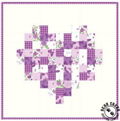 Strength In Lavender Pixel Heart Free Quilt Pattern