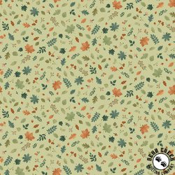 Andover Fabrics Hello Autumn Foliage Cascade Green