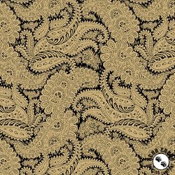 Andover Fabrics Carolina Broad Damask Black