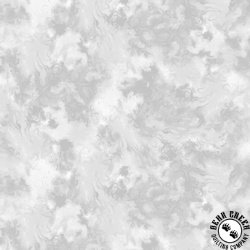 P&B Textiles Moon Flower Flowing Tonal Light Silver