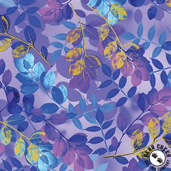 Benartex Metallic Impressions Ethereal Leaves Violet Benartex Metallic Impressions Ethereal Leaves Violet