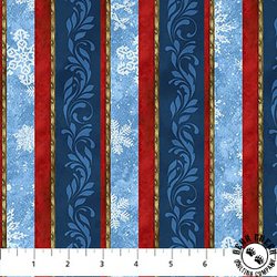 Northcott St. Nicholas Plain Stripe Dark Blue/Multi