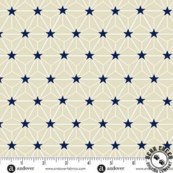 Andover Fabrics Tradition Star Grid White