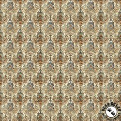 QT Fabrics Folklore Medieval Crest Geo Dark Tan QT Fabrics Folklore Medieval Crest Geo Dark Tan