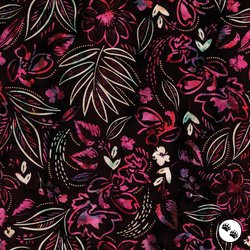 Riley Blake Designs Expression Batiks Chalk and Charcoal Black Cherry Chutney