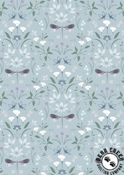 Lewis and Irene Fabrics The Water Gardens Graceful Reflections Duck Egg Blue Lewis and Irene Fabrics The Water Gardens Graceful Reflections Duck Egg Blue