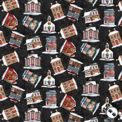 Henry Glass Hollyville Manor Village Toss Black