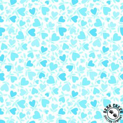 Maywood Studio Playtime Flannel Hearts Aqua