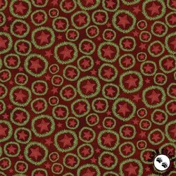 Riley Blake Designs Up on the Housetop Star Wreaths Cranberry Riley Blake Designs Up on the Housetop Star Wreaths Cranberry