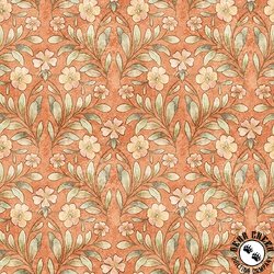 QT Fabrics HedgeHugs Floral and Leaf Light Orange QT Fabrics HedgeHugs Floral and Leaf Light Orange