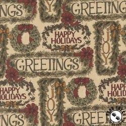 Moda A Vintage Christmas Greetings Tan