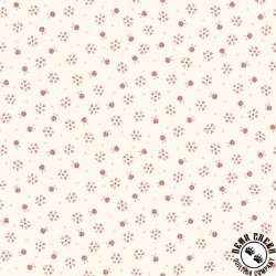 Henry Glass Love Bugs Small Flowers and Bugs Dots Cream/Pink