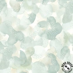P&B Textiles Nature Story Leaf Canopy Light Blue Green