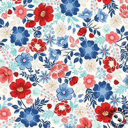Maywood Studio Kimberbell Star Spangled Beauty Flower Parade Soft White Maywood Studio Kimberbell Star Spangled Beauty Flower Parade Soft White