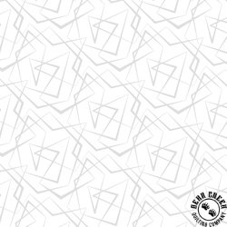 Blank Quilting Morning Mist IX Geometric Lines White on White Blank Quilting Morning Mist IX Geometric Lines White on White