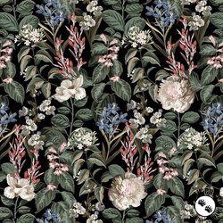 Studio E Fabrics Art of Midnight Medium Vine Midnight