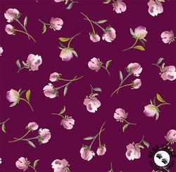QT Fabrics Dahlia Dreams Flower Buds Wine QT Fabrics Dahlia Dreams Flower Buds Wine