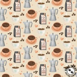 Clothworks Perfect Blend Coffee Shop Light Khaki