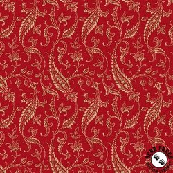 Andover Fabrics Bridgeport Paisley Vines Red