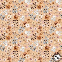 QT Fabrics Home Sweet Home Floral Peach