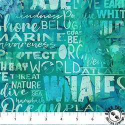 Northcott Whale Song Words Teal