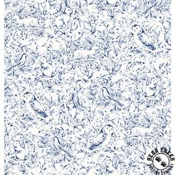 P&B Textiles Forest Fauna 108 Inch Wide Backing Fabric Blue P&B Textiles Forest Fauna 108 Inch Wide Backing Fabric Blue