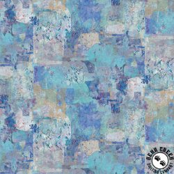 Clothworks Painter's Joy Patchwork Blue