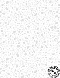 Wilmington Prints Essentials Garden Whispers Pebble White on White