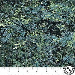 Northcott Naturescapes Moonlight Kisses Trees Dark Blue/Teal