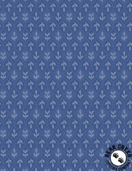 Wilmington Prints Chateau Bleu Floral Agee Blue
