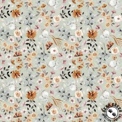 QT Fabrics Home Sweet Home Floral Light Sage QT Fabrics Home Sweet Home Floral Light Sage