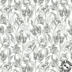 Windham Fabrics Tulip Fields Packed Tulips Mist