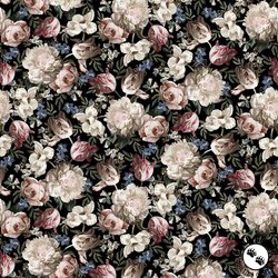 Studio E Fabrics Art of Midnight Floral Midnight