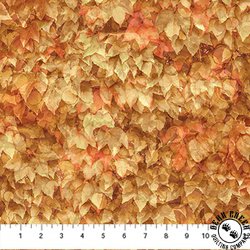 Northcott Autumn Breeze Layered Leaves Light Rust