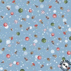 P&B Textiles Frost and Fable Ornament Toss Blue