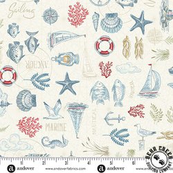 Andover Fabrics High Tide Maritime Cream